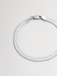 Cassie Thick Silver Chain Bracelet - Silver