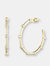 Diana Bezel Hoop Earrings - Gold