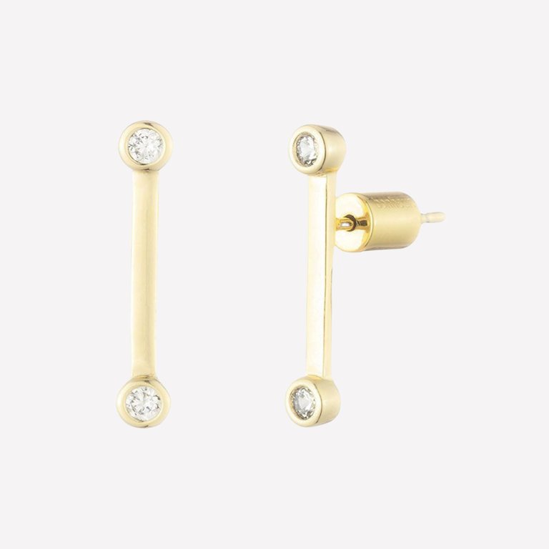 Diana Mini Gold Stud Earrings - Gold