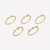 Diana Ring 5 Piece Set - Gold Plated 