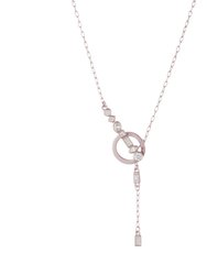 Federica Gold Circle Lariat Necklace - Gold