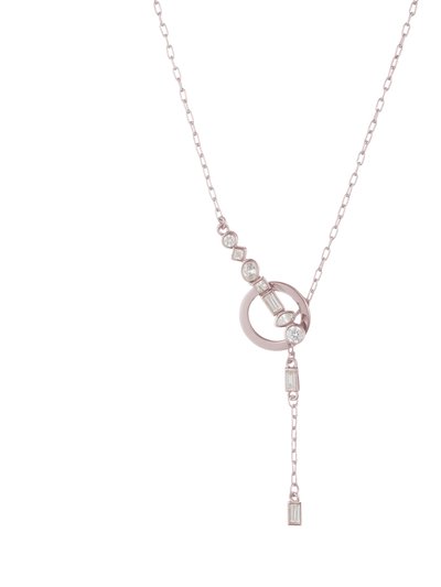 Bonheur Jewelry Federica Gold Circle Lariat Necklace product