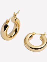 Holly Chunky Small Hoop Earrings - 18k Rose Gold