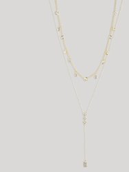 Josephine Layered Lariat Necklace - Gold