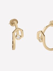 Julien Mini Hoop Earrings - 18k Gold-Plated Brass