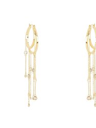 Juliette Hoop Earrings with Dangling Chains