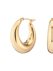 Large Puffy Hoops - Gold