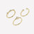 Louise 3 Piece Stackable Ring Set - Gold