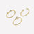 Louise 3 Piece Stackable Ring Set - Gold Plated