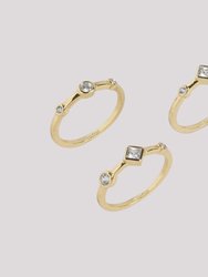 Louise Stackable Gold Ring Set - Gold