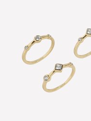 Louise Stackable Gold Ring Set - Gold