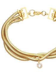 Lucile Gold Pendant Bracelet - Gold