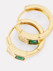 Michelle Gold Hoop Huggie Earrings