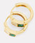 Michelle Gold Hoop Huggie Earrings