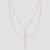 Morgane Layered Lariat Necklace - 18k Rose Gold Plated Brass