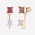 Rachelle Red and Pink Earrings - Rhodium
