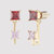 Rachelle Red and Pink Earrings - 18k Rose Gold