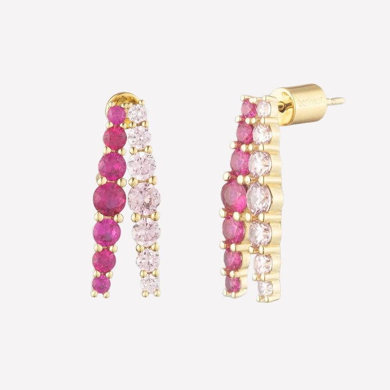 Séraphine Half Hoop Gold Earrings - Multi