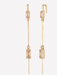 Virginie Ear Pin Hook Earrings - Gold