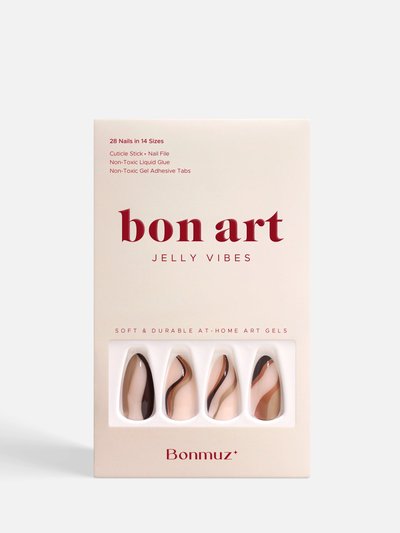 Bonmuz Pumpkin Swirl | Soft & Durable Press-On Nails product