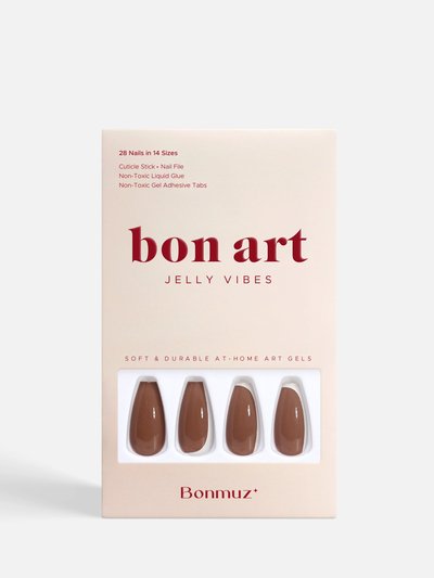 Bonmuz Toffee Nut Nails | Soft & Durable At-Home Art Gel Nails product