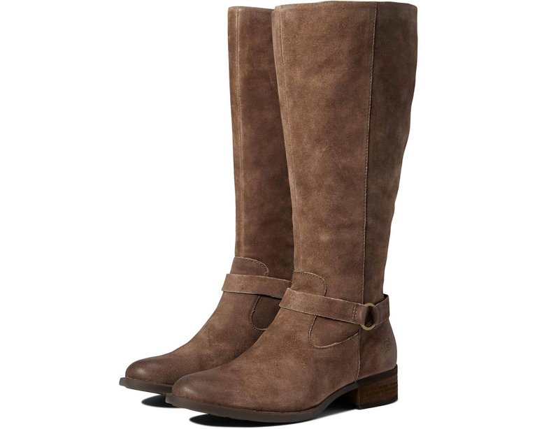 Born Women's Saddler Boot Taupe Distresed Suede In Taupe