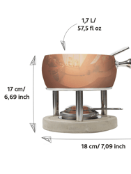 Fondue Set Copper - 57.5 fl oz, BOSKA Food Tools