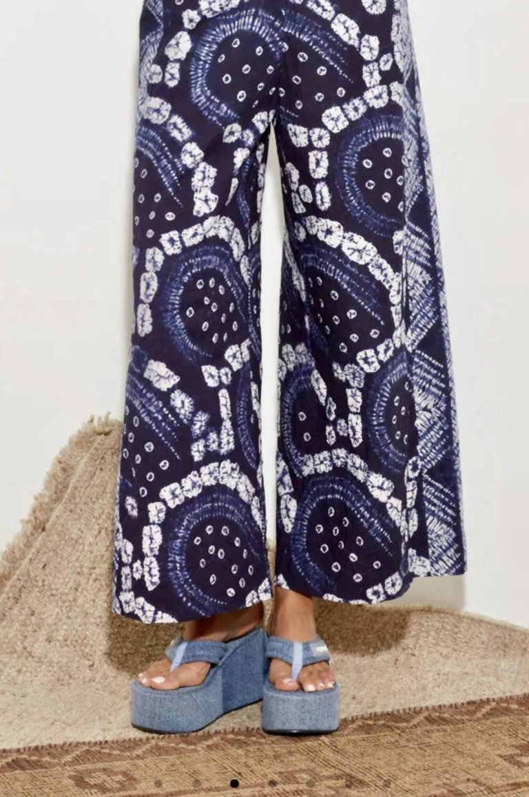 Vea Shibori Wide Leg Pant In Indigo - Indigo