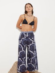 Vea Shibori Wide Leg Pant - Indigo