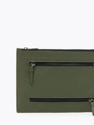 Chelsea Large Clutch - Army Green - Army Green