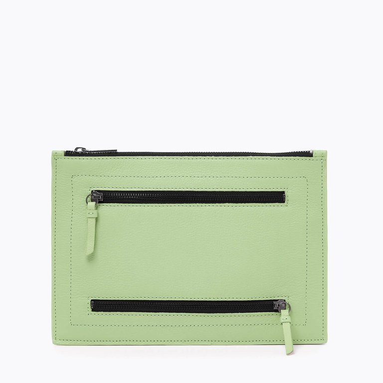 Chelsea Large Clutch - Dusty Mint - Dusty Mint