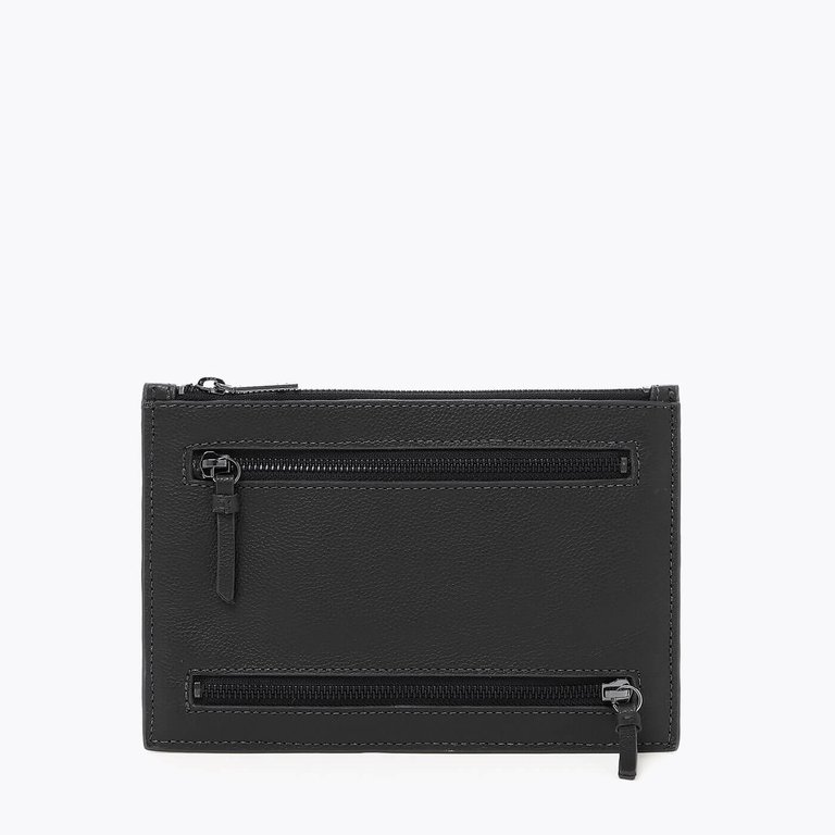 Chelsea Medium Clutch - Black - Black