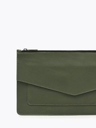 Cobble Hill Large Clutch - Army Green