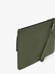 Cobble Hill Large Clutch - Army Green