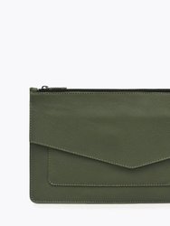 Cobble Hill Large Clutch - Army Green - Army Green