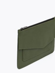 Cobble Hill Large Clutch - Army Green