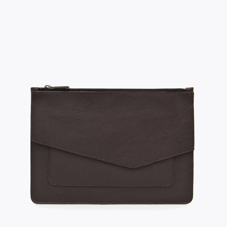 Cobble Hill Large Clutch - Chocolate - Chocolate