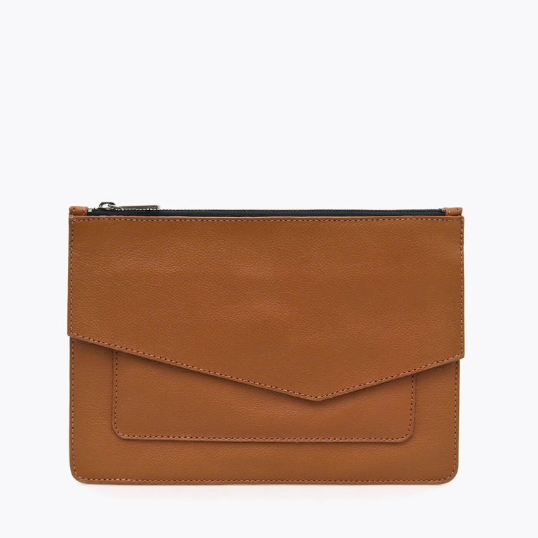 Cobble Hill Large Clutch - Coffee - Coffee