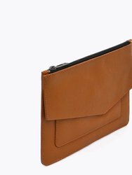 Cobble Hill Large Clutch - Coffee