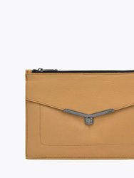 Valentina Large Clutch - Camel