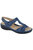 Boulevard Womens/Ladies Buckle Leather Lined Sandals - Navy Blue