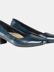 Boulevard Womens/Ladies Low Heel Plain Court Shoes (Navy) (6 US)