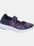 Dek Womens/Ladies Elasticated Interlaced Bar Shoes - Purple/Navy - Purple/Navy