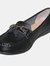 Womens/Ladies Action Leather Tassle Loafers - Black - Black