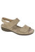 Womens/Ladies Leather Lined Sandals - Dark Beige