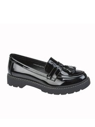 Womens/Ladies Loafers - Black