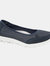 Womens/Ladies Slip On Memory Foam Shoes (Navy) - Navy