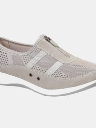 Womens/Ladies Suede/Textile Shoes (Gray) - Gray