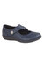 Womens/Ladies X Wide EE Fit Touch Fastening Bar Shoe (Navy) - Navy