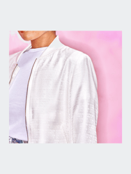 Silk Jacquard Bomber Jacket